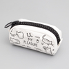 Korean version of the new simple canvas large capacity pencil bag zipper stationery bag