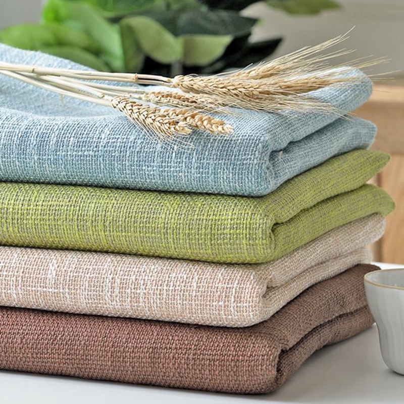 Customized Nordic Japanese fabric cotton and linen simple modern round rectangular table cloth