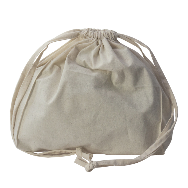 Simple blank light and breathable bulk wholesale cotton gift drawstring bag