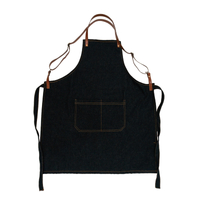 Simple wear-resistant and durable jeans apron denim work apron garden cleaning apron restaurant waiter apron custom