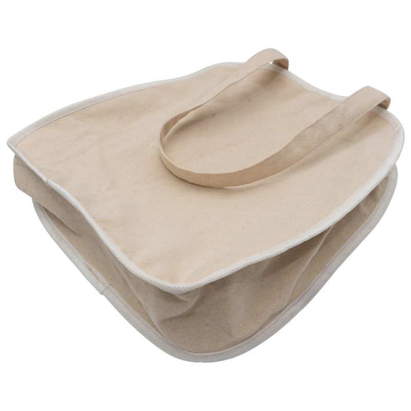 Factory stocks low price promotional natural white 8oz canvas shopping bag for women