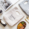 Nordic style letter printed canvas lunch bag couple lunch box bag handbag storage shopping bag