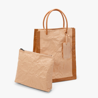 Pleated kraft paper color matching ladies large capacity tote bag waterproof lightweight reusable tyvek gift bag