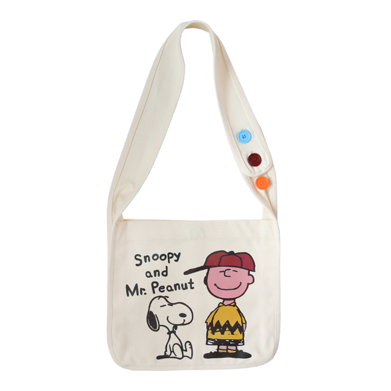  2019 new simple children's fun canvas small Messenger bag adjustable shoulder strap shoulder bag