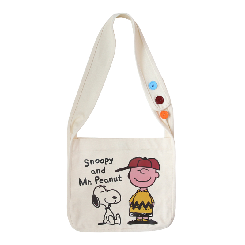  2019 new simple children's fun canvas small Messenger bag adjustable shoulder strap shoulder bag