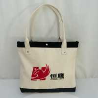 Logo printed custom canvas tote bag natural eco friendly cotton shopping bag promotion
