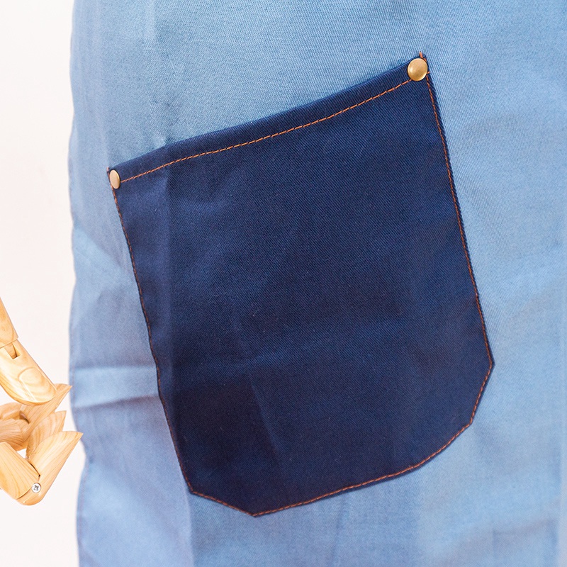 Fashion design geometric mosaic blue home canvas apron