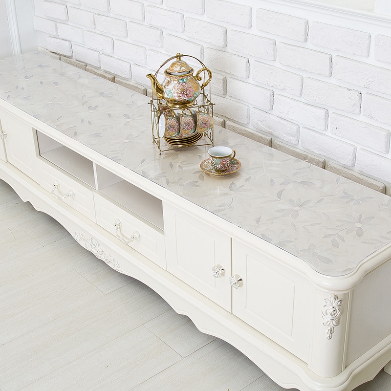 New style TV cabinet pvc tablecloth tea table soft plastic waterproof pad