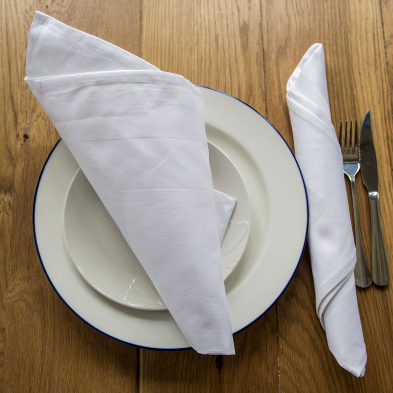 White 100%cotton restaurant cloth western restaurant cloth napkin cushion