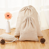 Multi-functional linen storage drawstring bag cotton and linen bag tea bag
