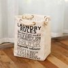 Large Cotton And Linen Canvas Tote Bag Receiving Finishing Bag Drawstring Bundle Pocket Wholesale