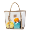FREE DELIVERY Simple fashion transparent spliced PVC tote bag