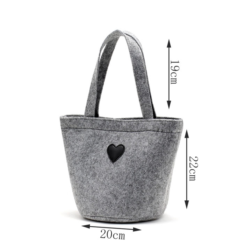 Lovely environmental protection cylindrical felt tote bag wholesale