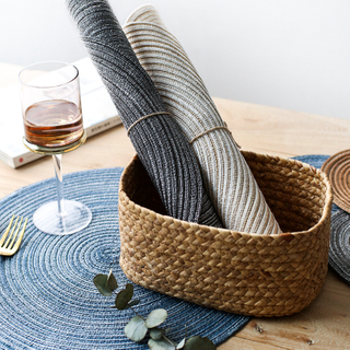 Japanese style ramie four color home dining mat table mat insulation bowl pot mat