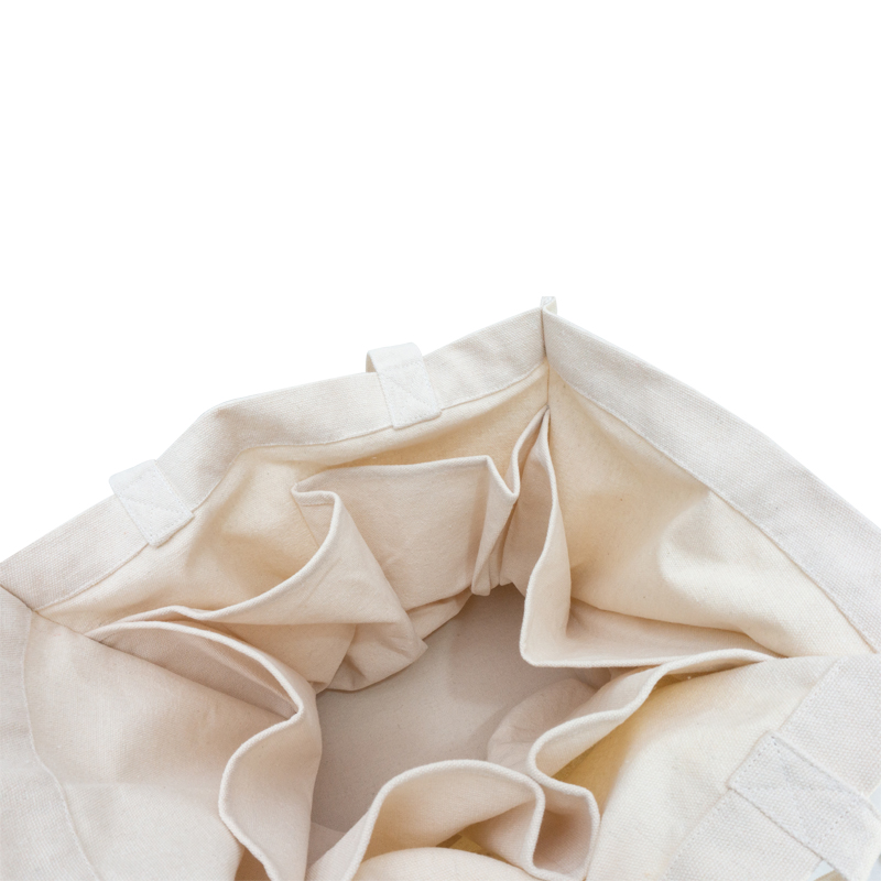 Multifunction multi pockets eco friendly and portable strong durable cotton canvas tote shopping bag with letter printing