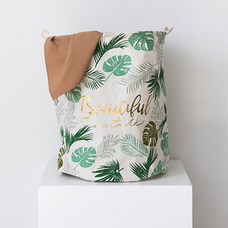 Household room cleaning clothes storage natural eco friendly breathable logo custom printing laundry basket