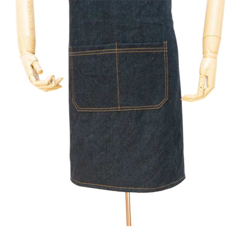 Simple wear-resistant and durable jeans apron denim work apron garden cleaning apron restaurant waiter apron custom