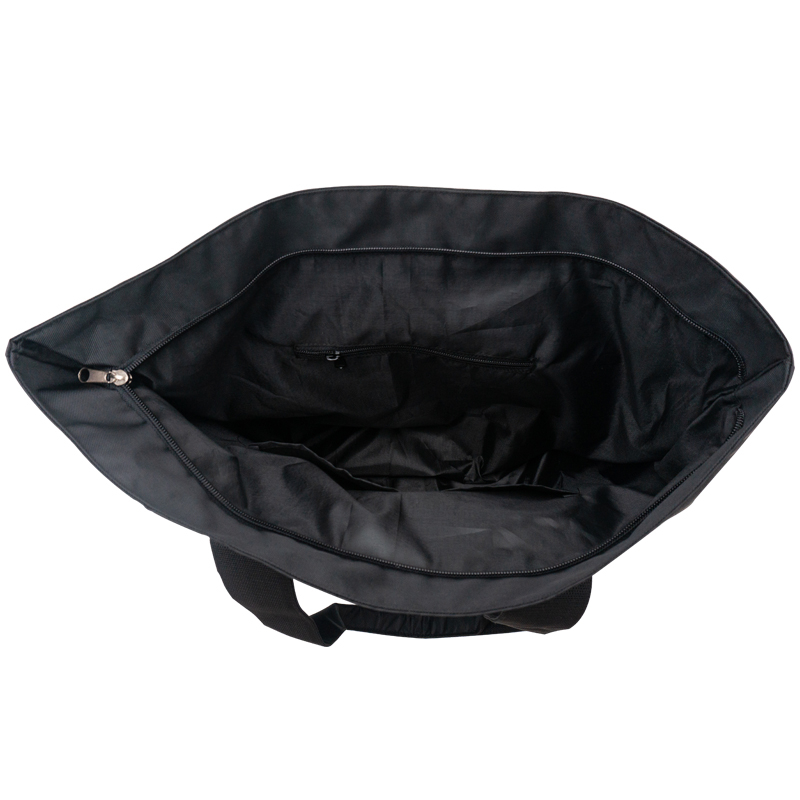 High quality thick waterproof 420D polyester oxford cloth fabric black travel tote bag