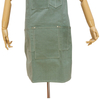 Factory logo printed custom 16 oz washed canvas work apron with leather strap design