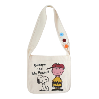 Original adjustable button canvas bag logo printed crossbody bag for ladies