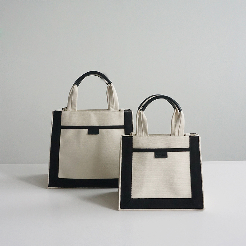 Thick 16oz canvas women's bag single shoulder small square bag from China Supplier