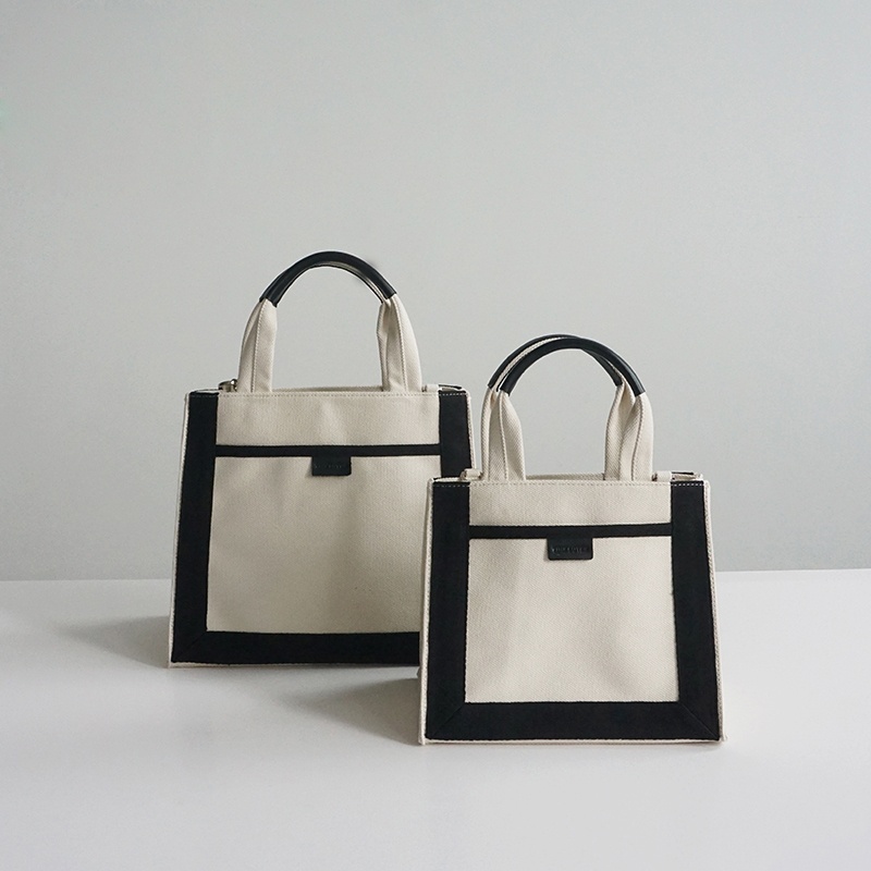 Thick 16oz canvas women's bag single shoulder small square bag from China Supplier