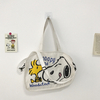 Ins cartoon cute illustration shoulder canvas bag student shopping bag messenger bag for women
