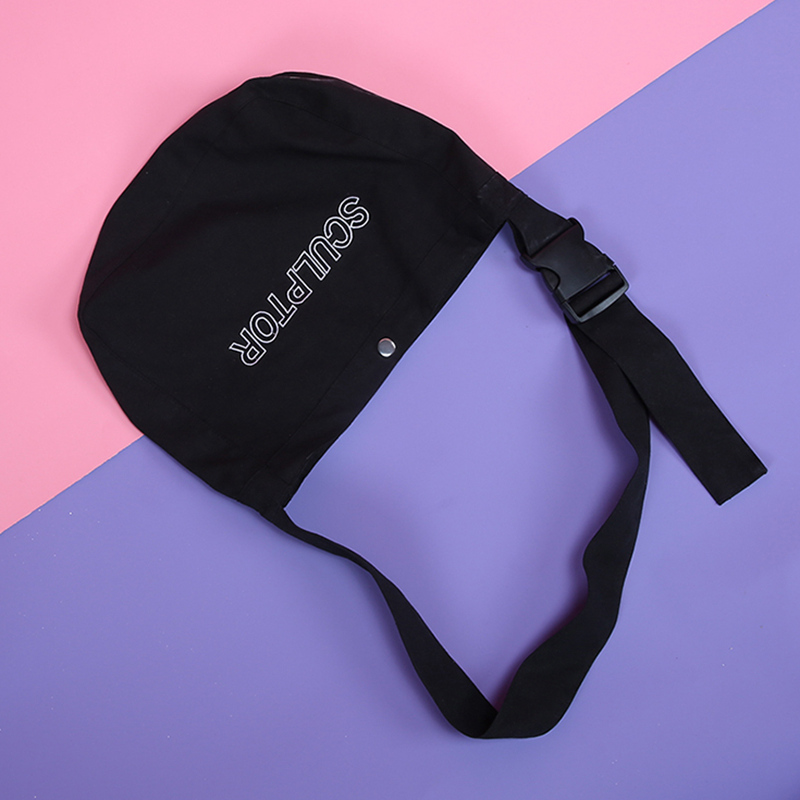 2019 new style 10oz eco friendly breathable canvas single shoulder messenger bag for ladies