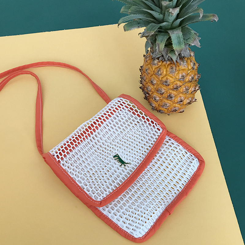 2019 new mobile phone bag hollow small sling carrying case single shoulder wild small cotton mesh bag