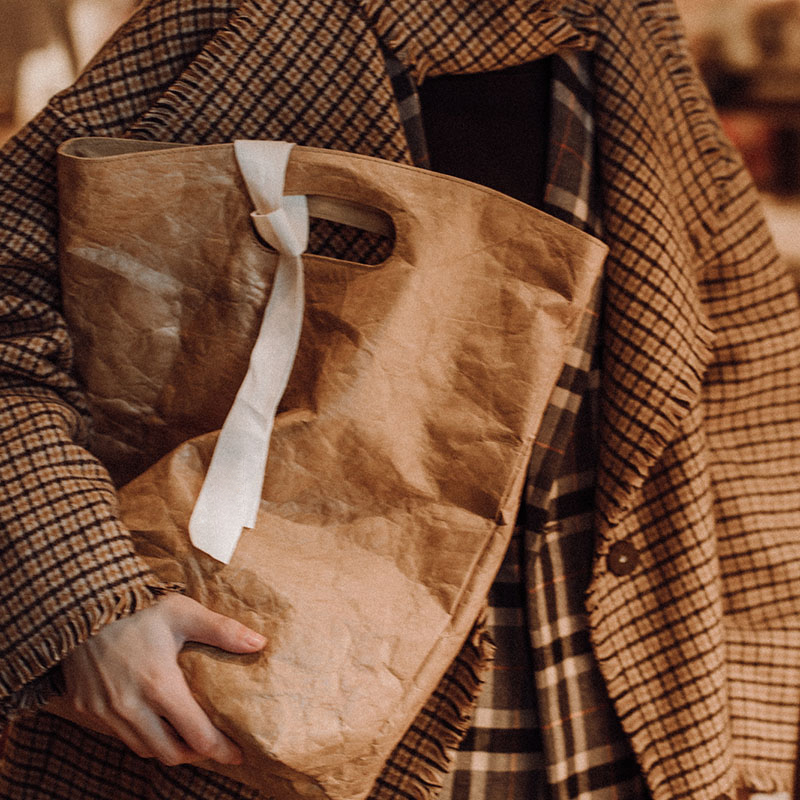 Washed kraft paper bag high quality strong and wear resistant breathable dupont tyvek lunch bread bag