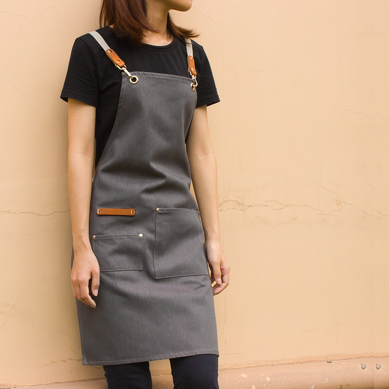 Thin denim fabric barista restaurant waiter kitchen cooking and cleaning gardening work apron