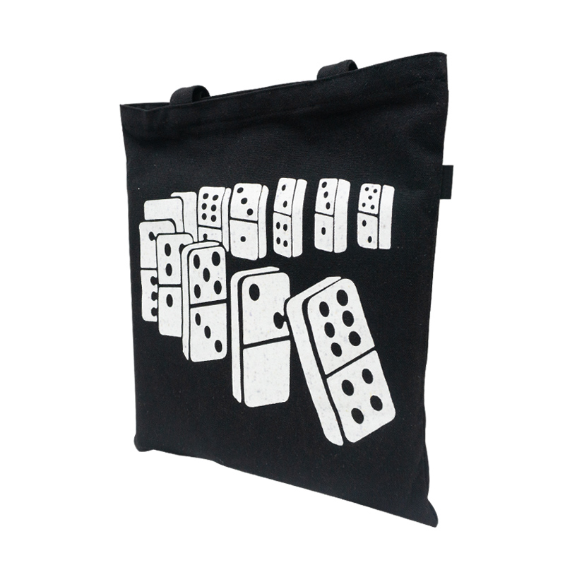 Standard 8oz 35x40cm logo silk printing fashion personalized canvas zipper bag