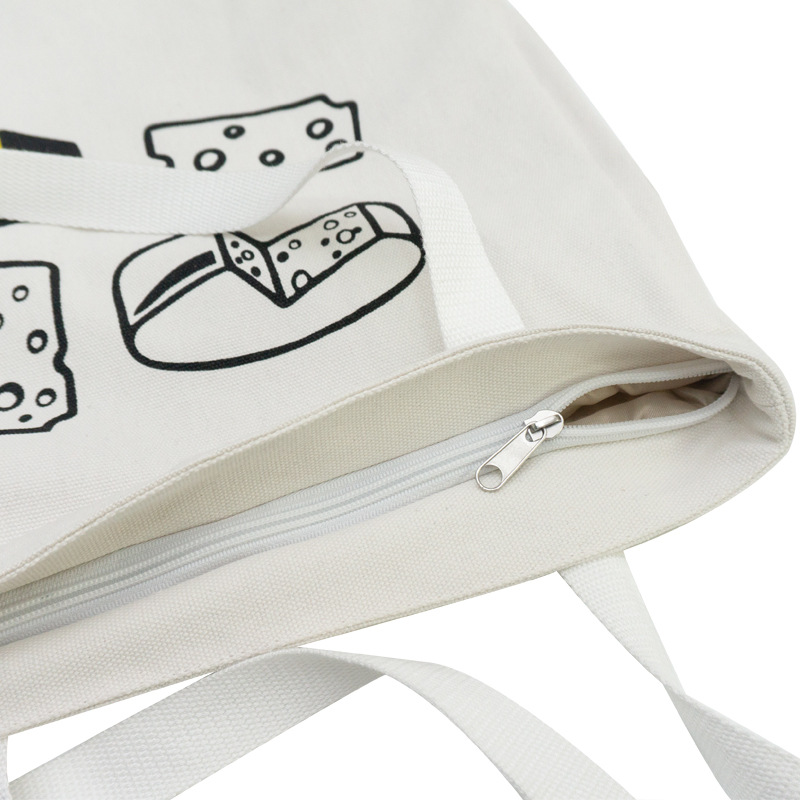 Funny cartoon printing interesting fashion popular women canvas tote shopping bag