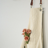Off-white soft washed cotton linen apron for kitchen cooking and garden cleaning use