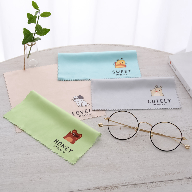 Custom wholesale cute cute pet glasses cloth mobile phone screen cleaning cloth