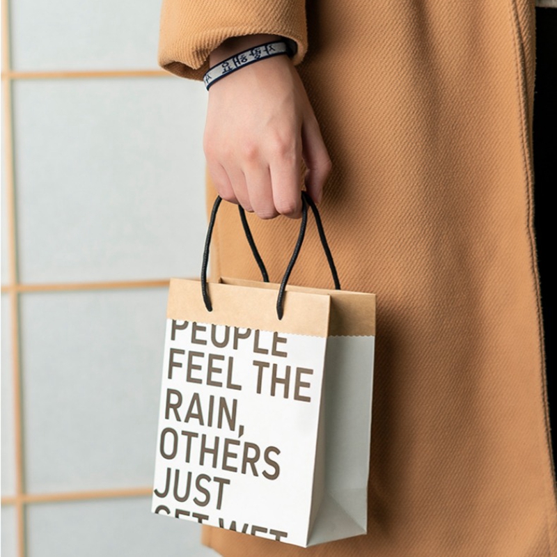 New Christmas New Year's Day Portable Gift Bag Mall Shopping Bag Kraft Paper Bag