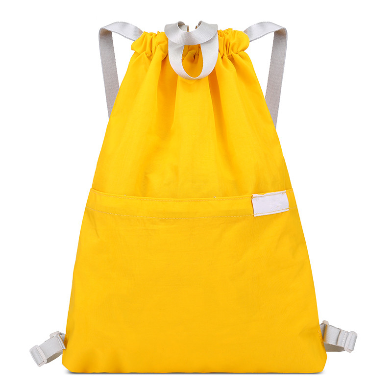 Wholesale waterproof foldable polyester drawstring backpack bag with customized logo