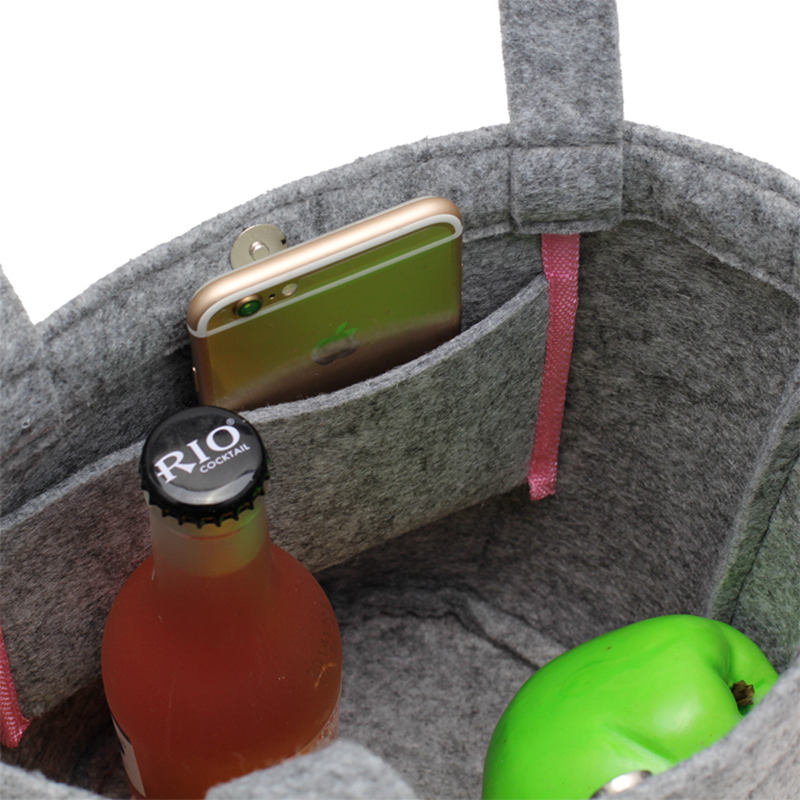 Lovely environmental protection cylindrical felt tote bag wholesale