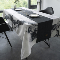 High quality reusable chenille solid color stitching waterproof anti scalding ins rectangular tablecloth