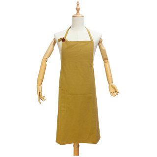 Cotton linen fabric light and breathable strong wear resistant reusable long apron for work