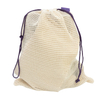 New fashion eco friendly and breathable vegetable and fruit net bag cotton mesh drawstring bag