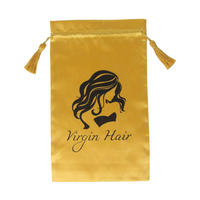 China Supplier printing custom satin fabric wig gift storage bag