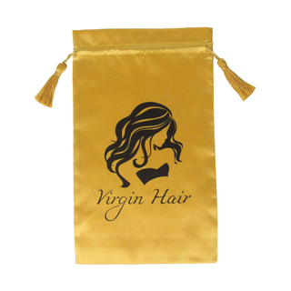 China Supplier printing custom satin fabric wig gift storage bag