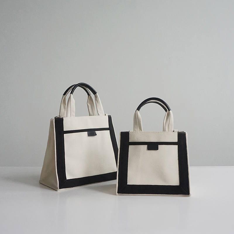 Thick 16oz canvas women's bag single shoulder small square bag from China Supplier