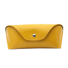Retro lightweight portable pu leather glasses bag with metal buckle