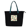 Extra large capacity thick durable eco friendly breathable fashion cotton canvas tote bag with floral printing
