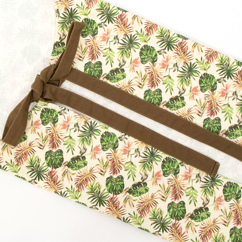 Fashion printing polyester cotton couple apron for kitchen cooking