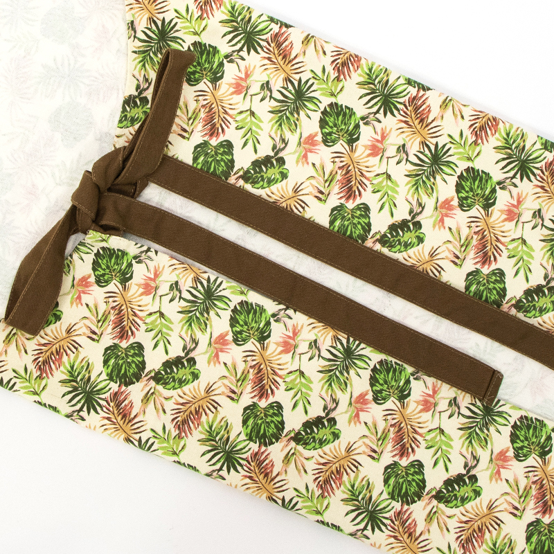 Fashion printing polyester cotton couple apron for kitchen cooking