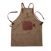 Hair professional technician service work apron barista floral antifouling canvas apron