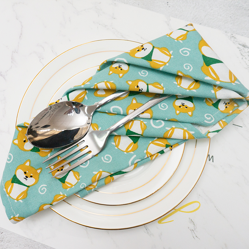 Cartoon full printing cute and fashion soft and breathable children napkins